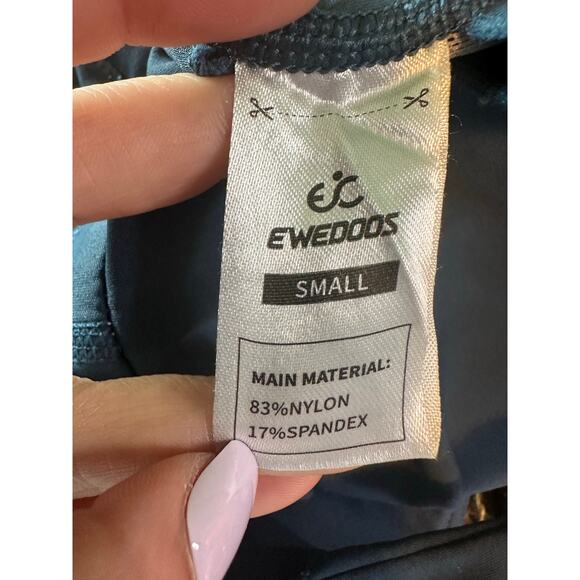 EWedoos blue built in shorts and bra tennis dress size Small - Picture 3 of 16